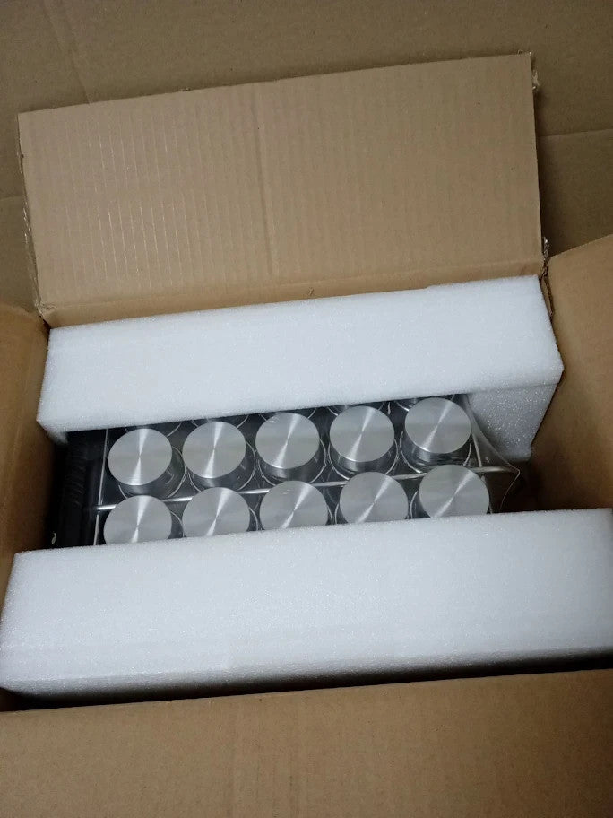 Amazon Basics Alloy Steel 20 Jar Vertical Spice Rack Alloy Steel Silver New