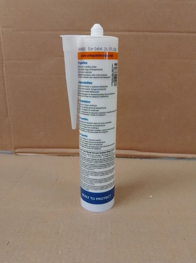 Dryzone Silicone Sealant White Anti Mould Waterproof Premium Sanitary Grade New