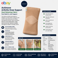 Actimove Arthritis Knee Support Heat Retaining Fabric Beige Large Pain Relief