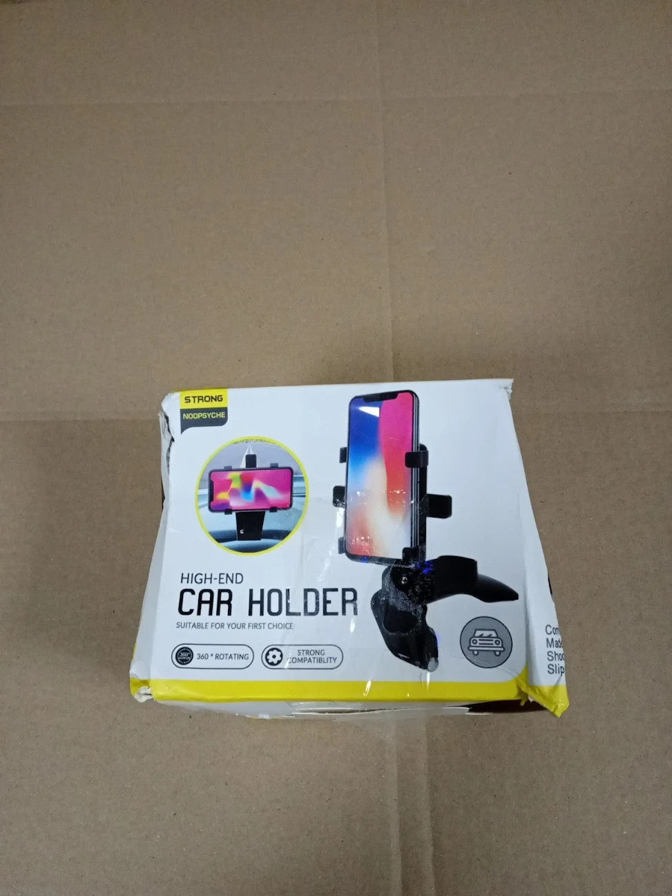 Anteel Car Phone Mount Rotating Dashboard Clip Cell Phone Holder 360° Rotation