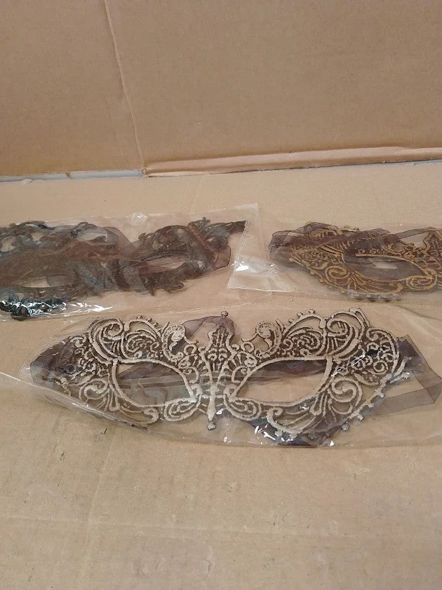 3pcs Masquerade Masks Lace Prom Mask Carnival Venetian Venetian Half Face New