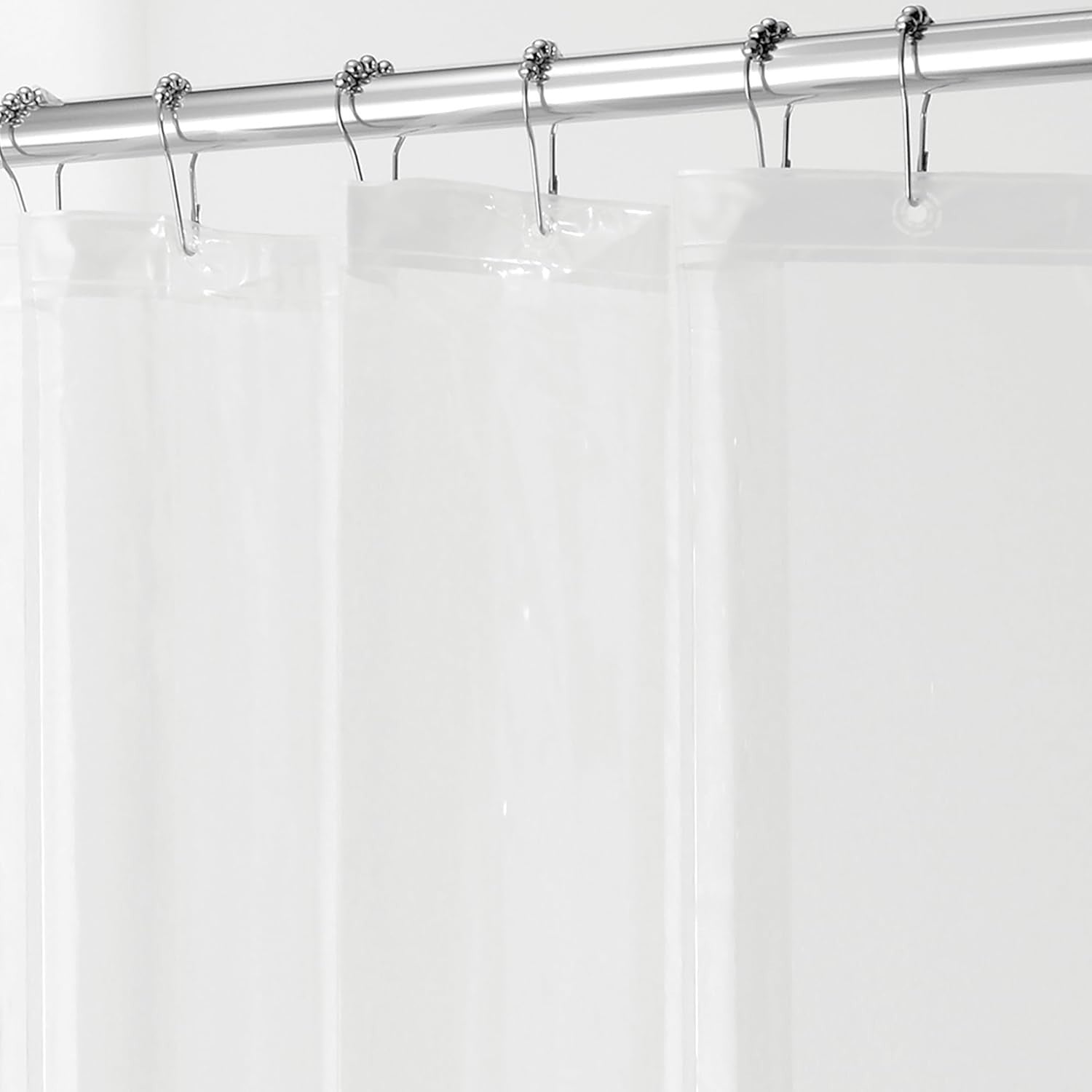 iDesign Clear Shower Curtain Transparent Bathroom Liner Mould Proof 72x72 New