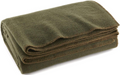 Everone Olive Drab 80% Wool Fire Retardant Blanket 66x90in Durable Minimalist