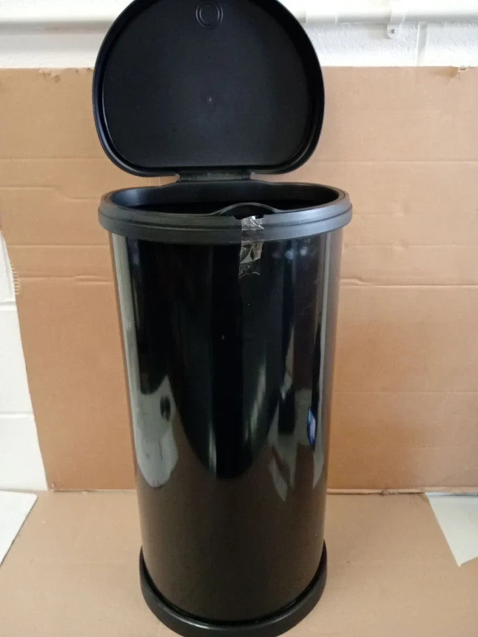 Curver 40 Litre Deco Touch Top Kitchen Bin Made Of Resin Built In Bin Black