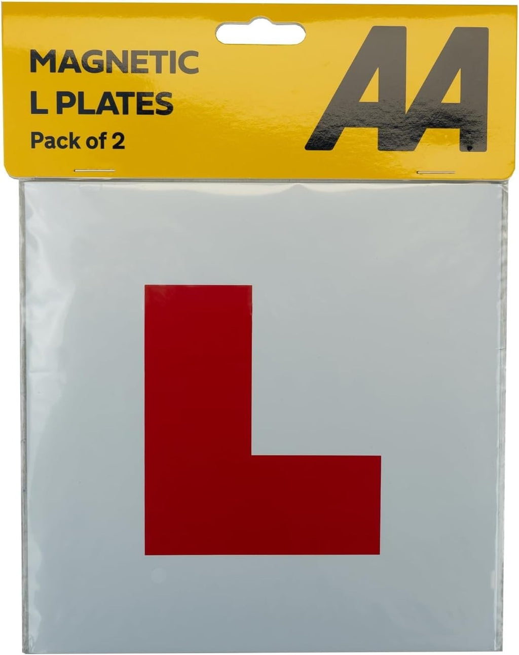 AA Magnetic L Plates 2 Pieces White Learner Driver Car Sign UK Road Design New