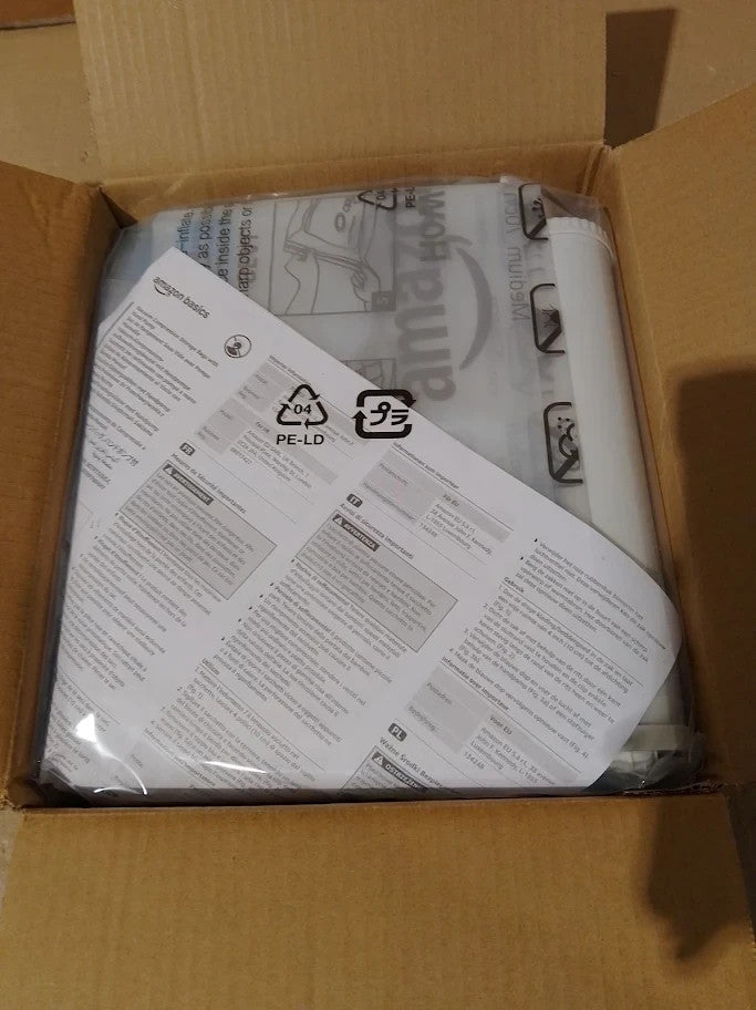 Amazon Basics Vacuum Compression Zipper Storage Bags Airtight Valve Pump New