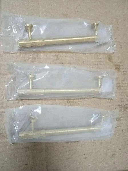 Rzdeal 4pcs Solid Brass Gold Cabinet Pulls 5in Hole Centers Modern Drawer New