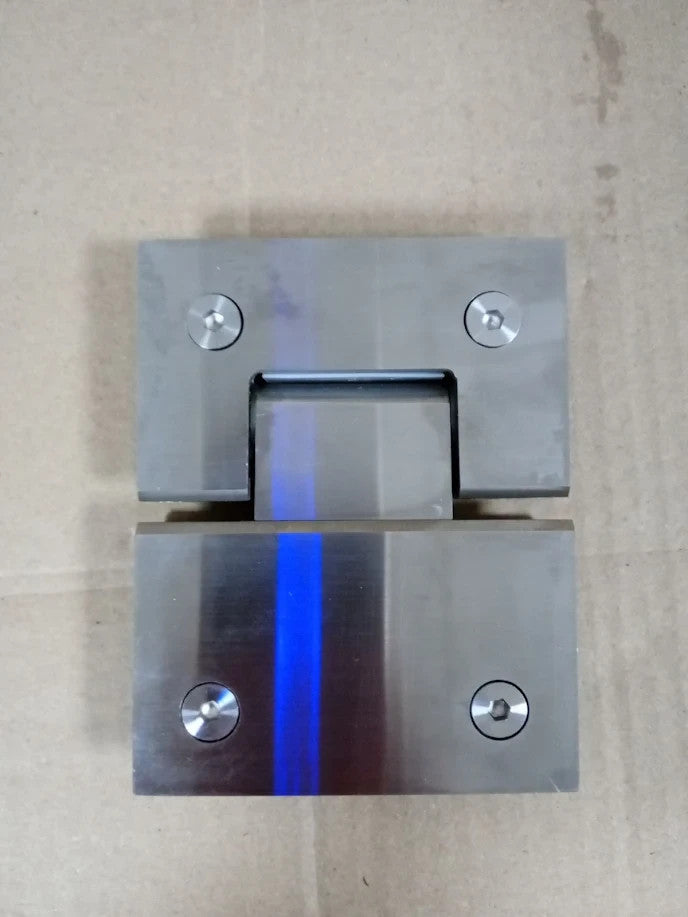 Alise 180° Glass Door Hinge Clamp Stainless Steel Heavy Brushed Duty Replacement
