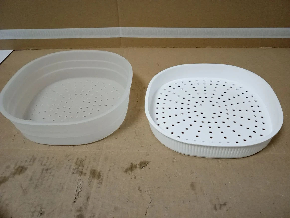 Snips Microwave Steamer 4L  2 Baskets Microwave Cooker Veges Fish Meat Steam