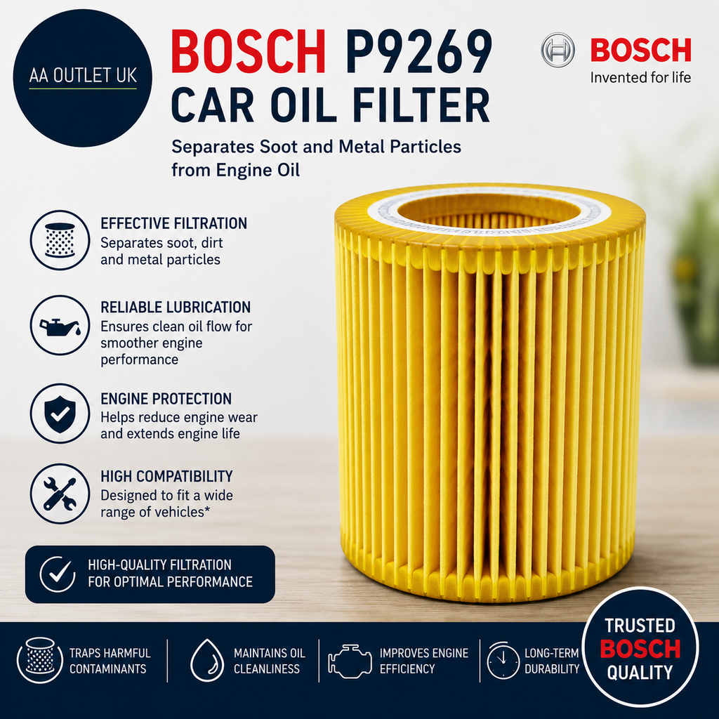 Bosch P9269 Car Filter Separates Soot Metal Particles Engine Oil 8x8x9cm