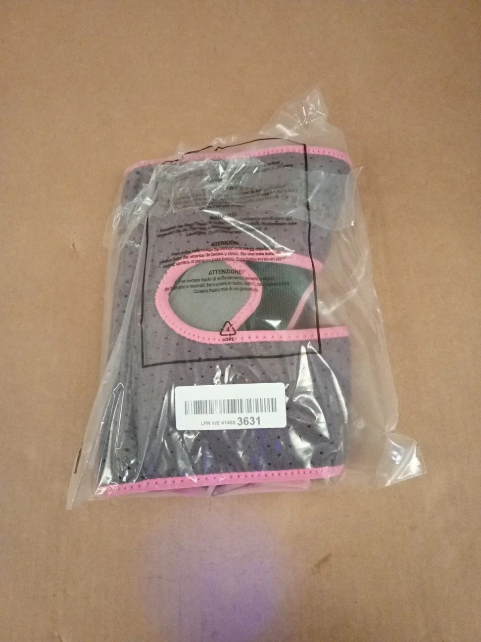 Abyon Knee Support Unisex Adjustable Non Slip Knee Brace Side 4XL/5XL Gray Pink