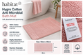 Habitat Hygro Cotton Anti Microbial Bath Mat Blush 80x50cm Machine Washable