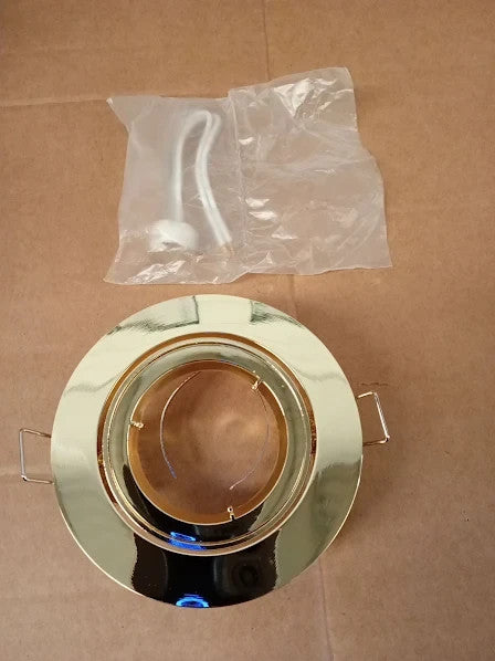 Knightsbridge Spotlight Twist Lock Downlight Brass 230V GU10 Lamp Holder New