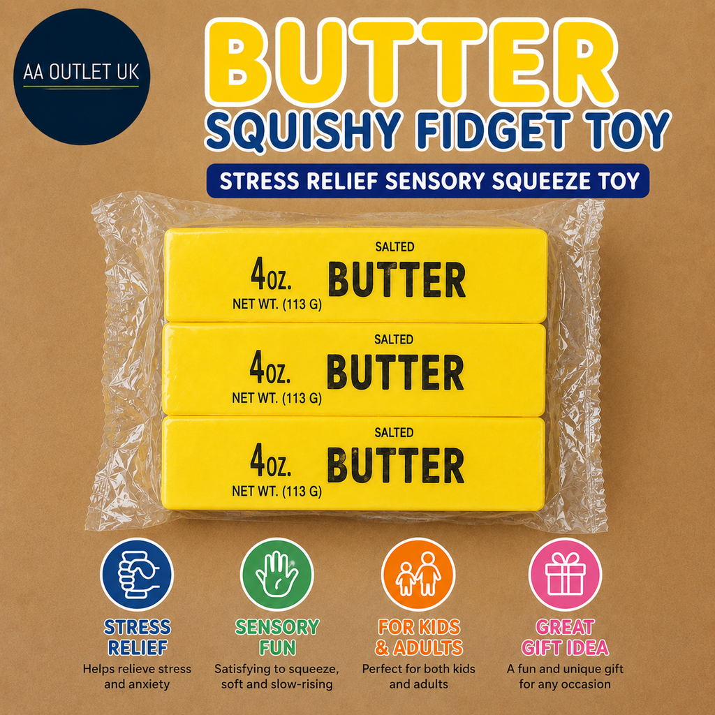 Butter Squishy Fidget Toy Stress Relief Sensory Squeeze Toy Adults Kids Design
