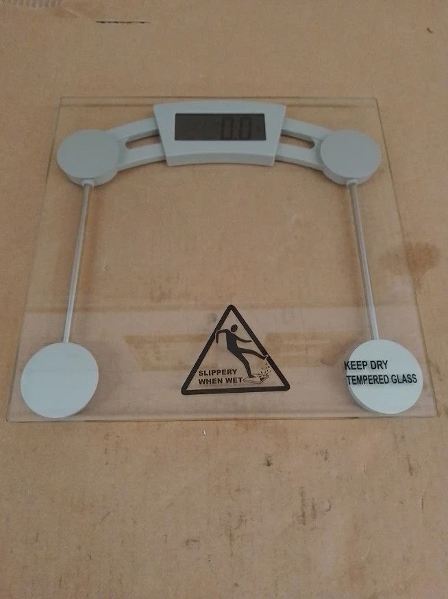 Argos Home Glass Digital Bathroom Scales Clear Electronic Weight Durable New