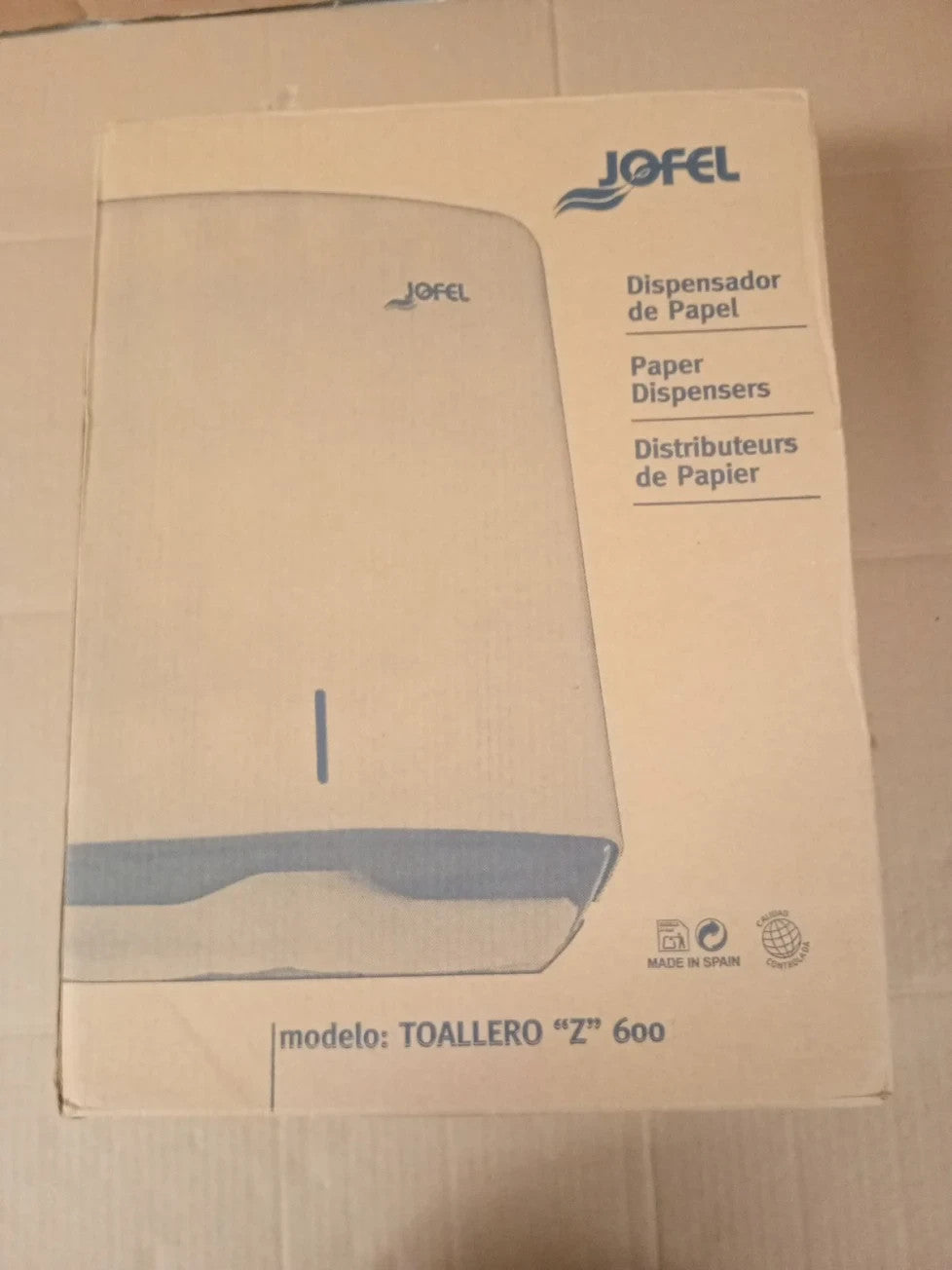 Jofel Z Fold Paper Towel Dispenser Wall Mount Acrylonitrile Butadiene Styrene