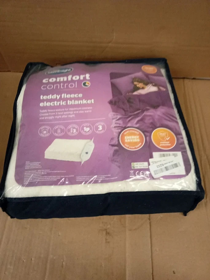 Silentnight Teddy Fleece Electric Blanket Single Heating Underblanket New
