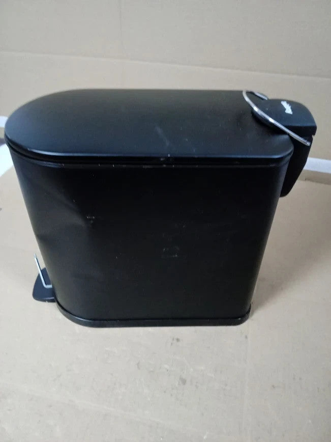 Beldray Bathroom Pedal Bin 5L Small Toilet Bin Soft Closing Lid D Shaped
