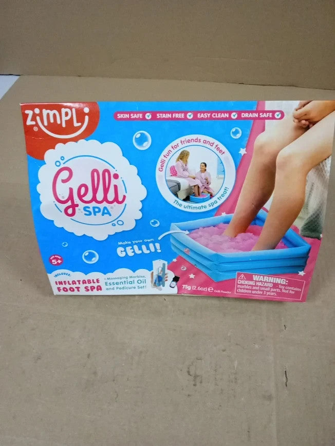 Zimpli Gelli Spa Use Pack Pedicure Set Massaging Marbles Mint Essential 5+ New