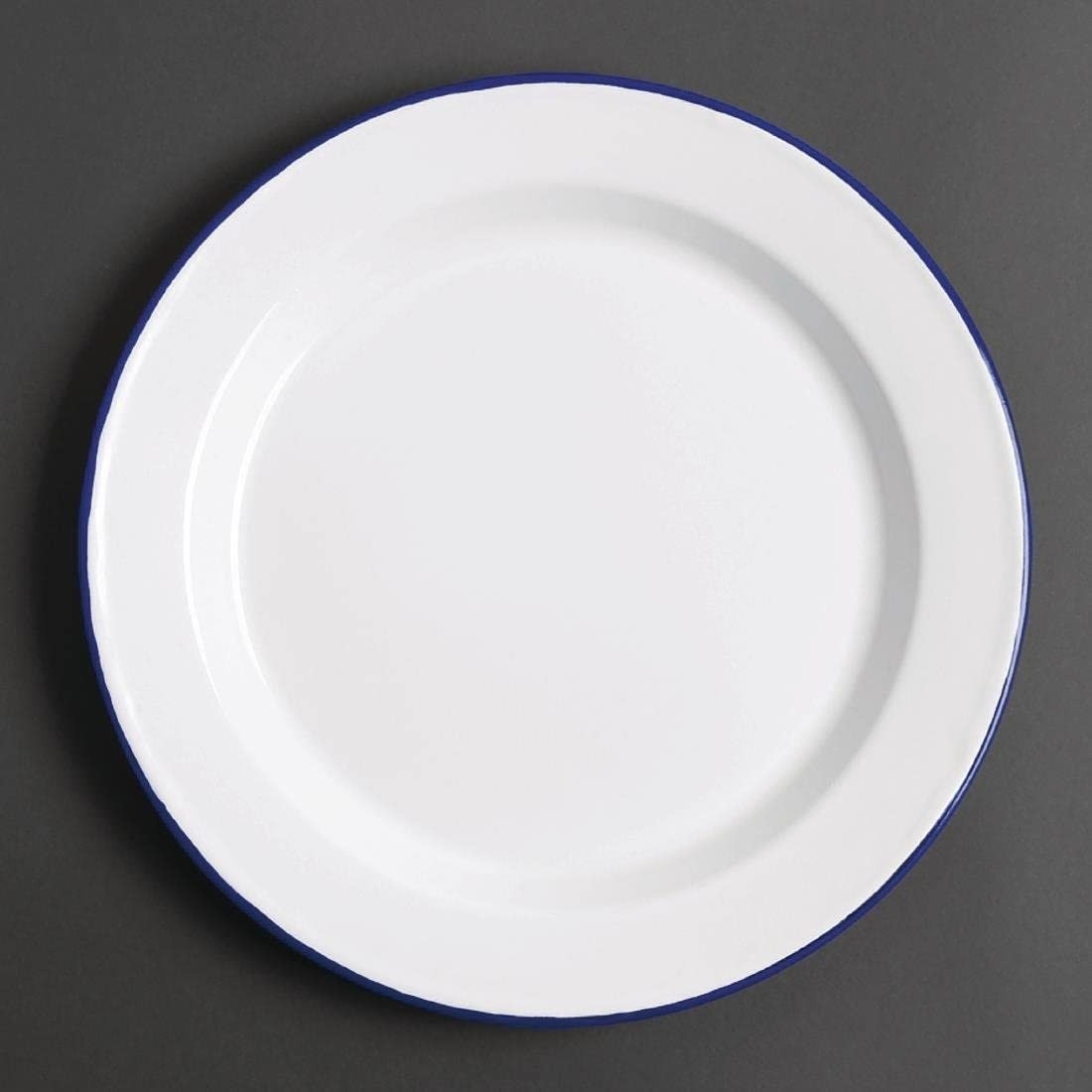 Olympia Enamel Dinner Plate Steel Heat Chemical Resistant 245mm Pack 6 New