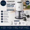 Kenwood Easy Chop Chopper 0.5L Bowl 2 Speeds Quad Blade System Anti Slip Rin