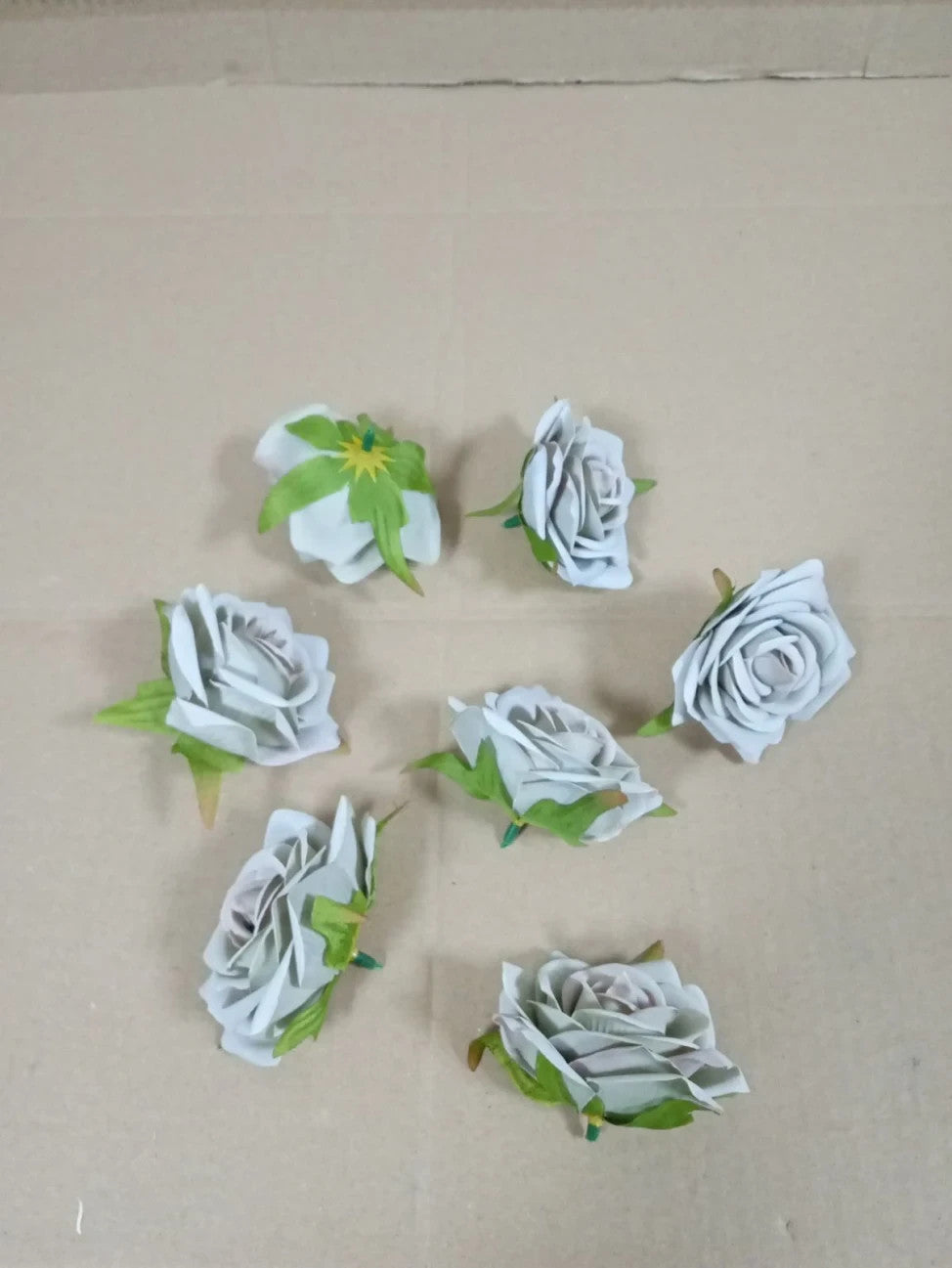 The Baked Studio 7 Pieces Artificial Silk Rose Head Realistic Flowers New