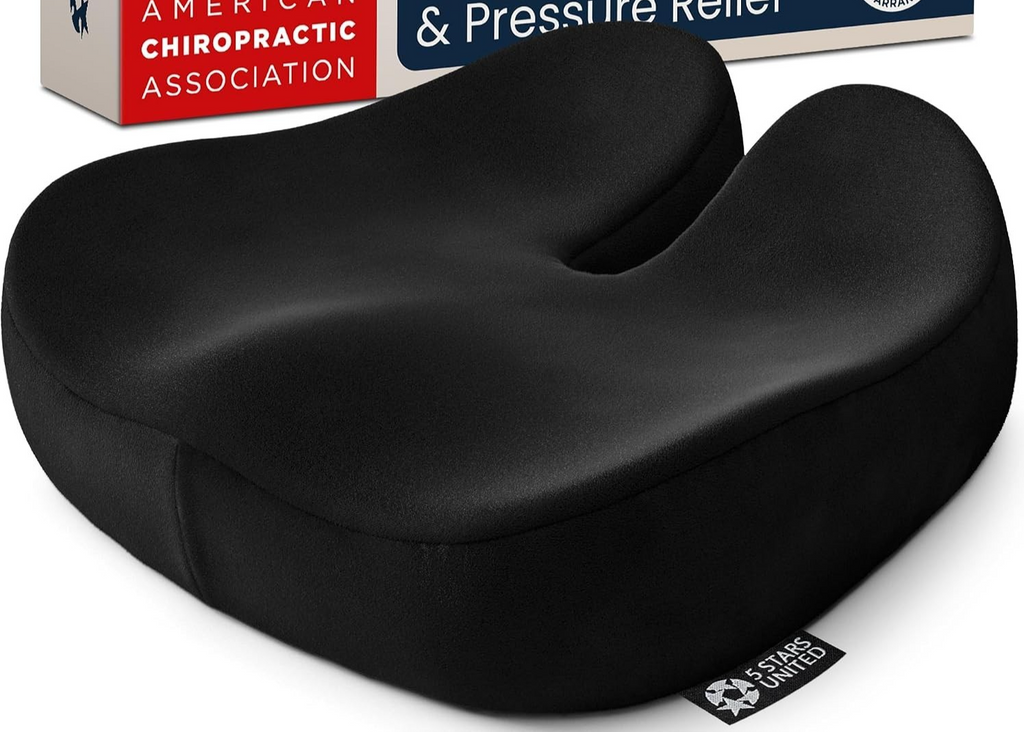 5 Star United Seat Cushion Memory Foam Chair Tailbone Pain Relief Ergonomic New