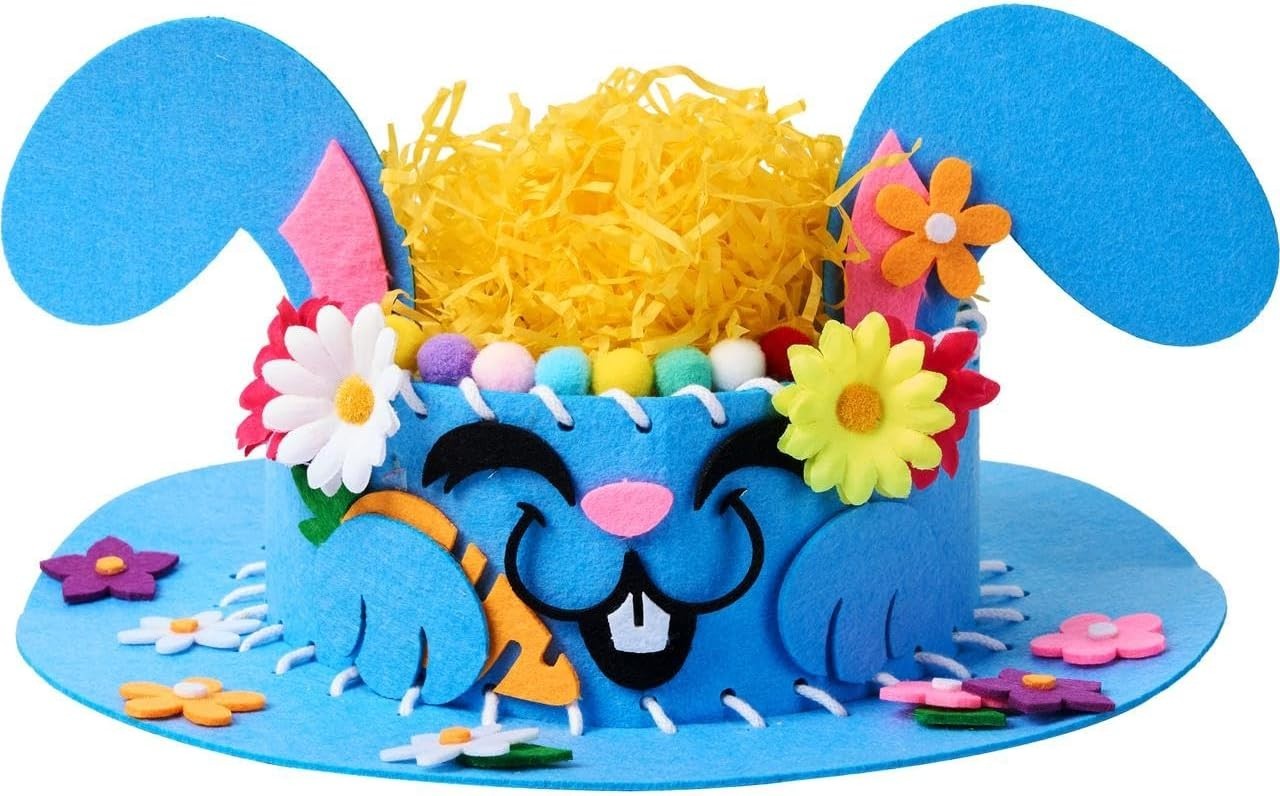 JOYIN Easter Bonnet Craft Kit Animal Themed Felt Hat Bunny Decorations New