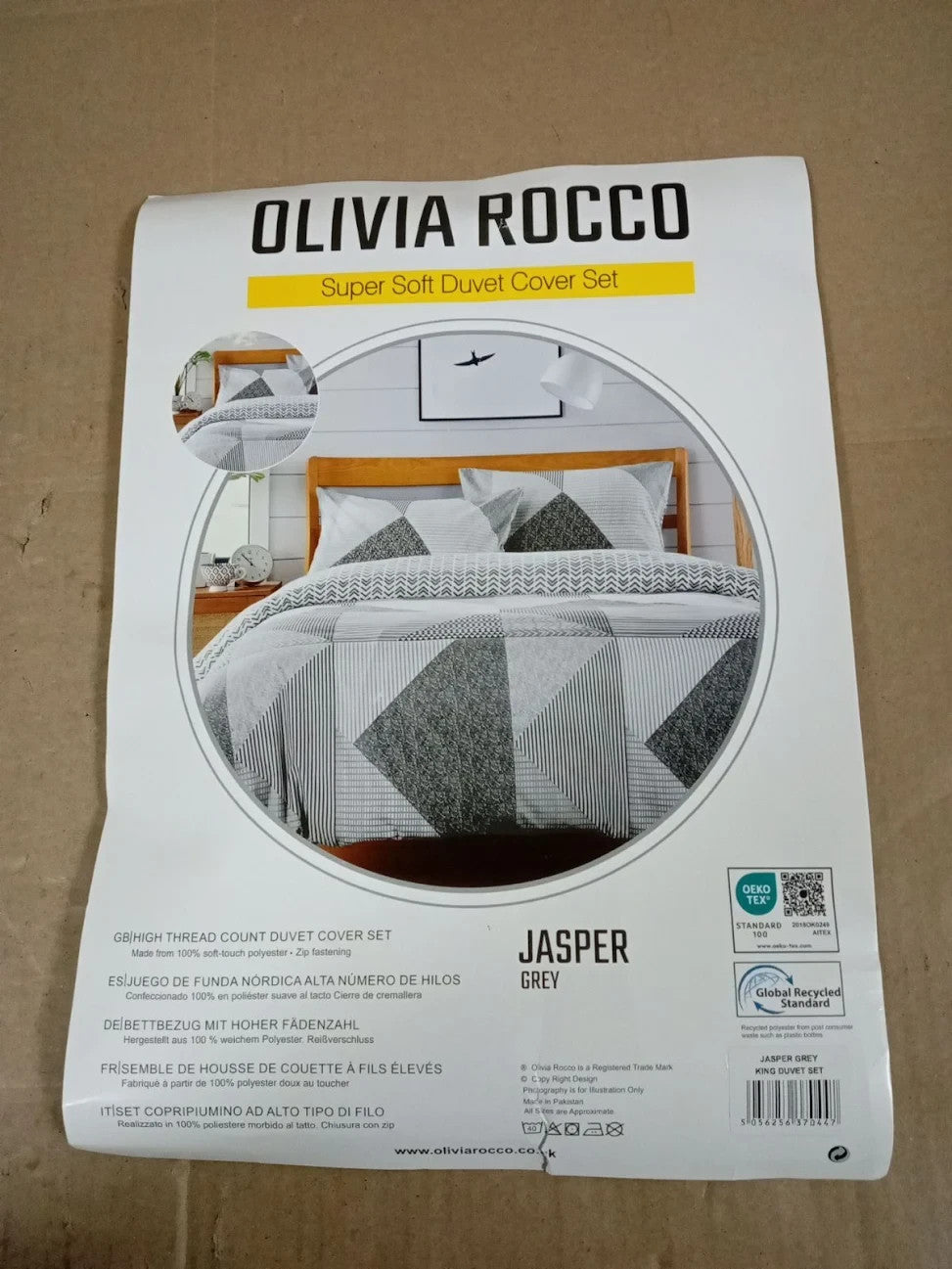 Olivia Rocco Easy Care Printed Duvet Cover Set 100% Polyester Breathable New