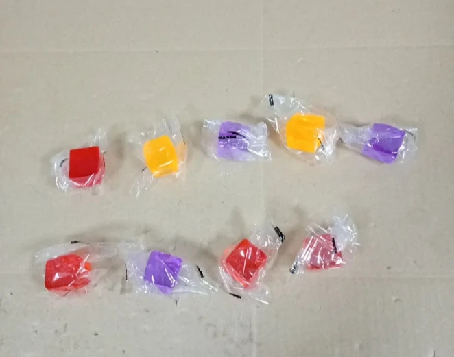 Jelly Cube Fidget 9 Pieces Sensory Stress Relief Squeeze Colourful Design New