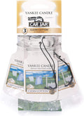 Yankee Candle Car Jar Scented Air Freshener Clean Cotton 3 Count New