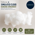 Toddmomy Simulated Cloud Hanging Ornament 19.69x11.81x3.94in White Cotton Wool