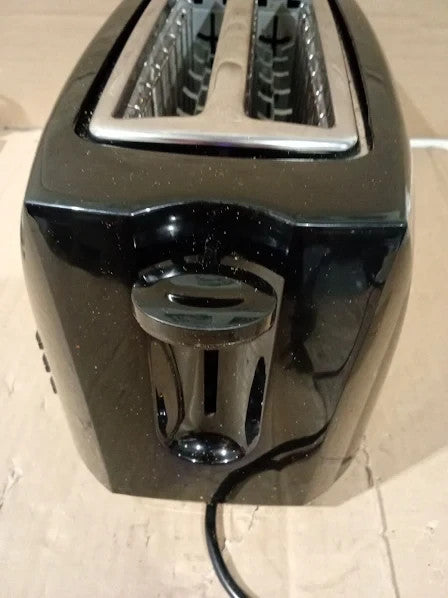 Quest 4 Slice Toaster 1400W Black Extra Wide Long Slots Bagels 18x42x19.5cm