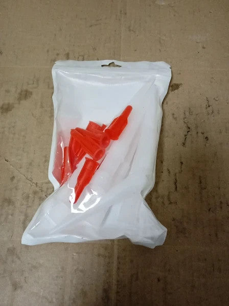 12pcs Spare Silicone Sealant Nozzles Tube Resealable Sealant Red Caulk Cap New