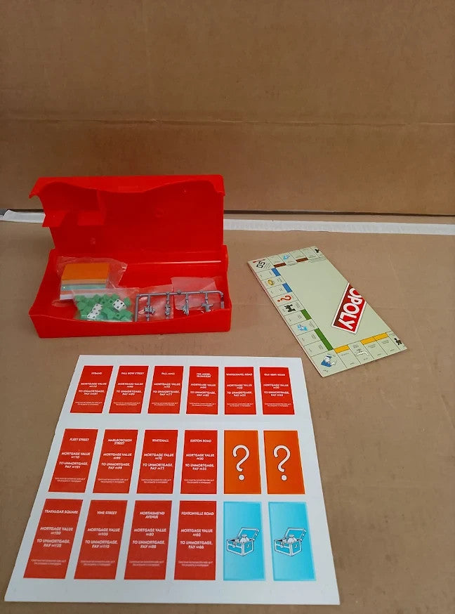 Hasbro Gaming Monopoly Grab Go Portable Travel Board Family Party Game New