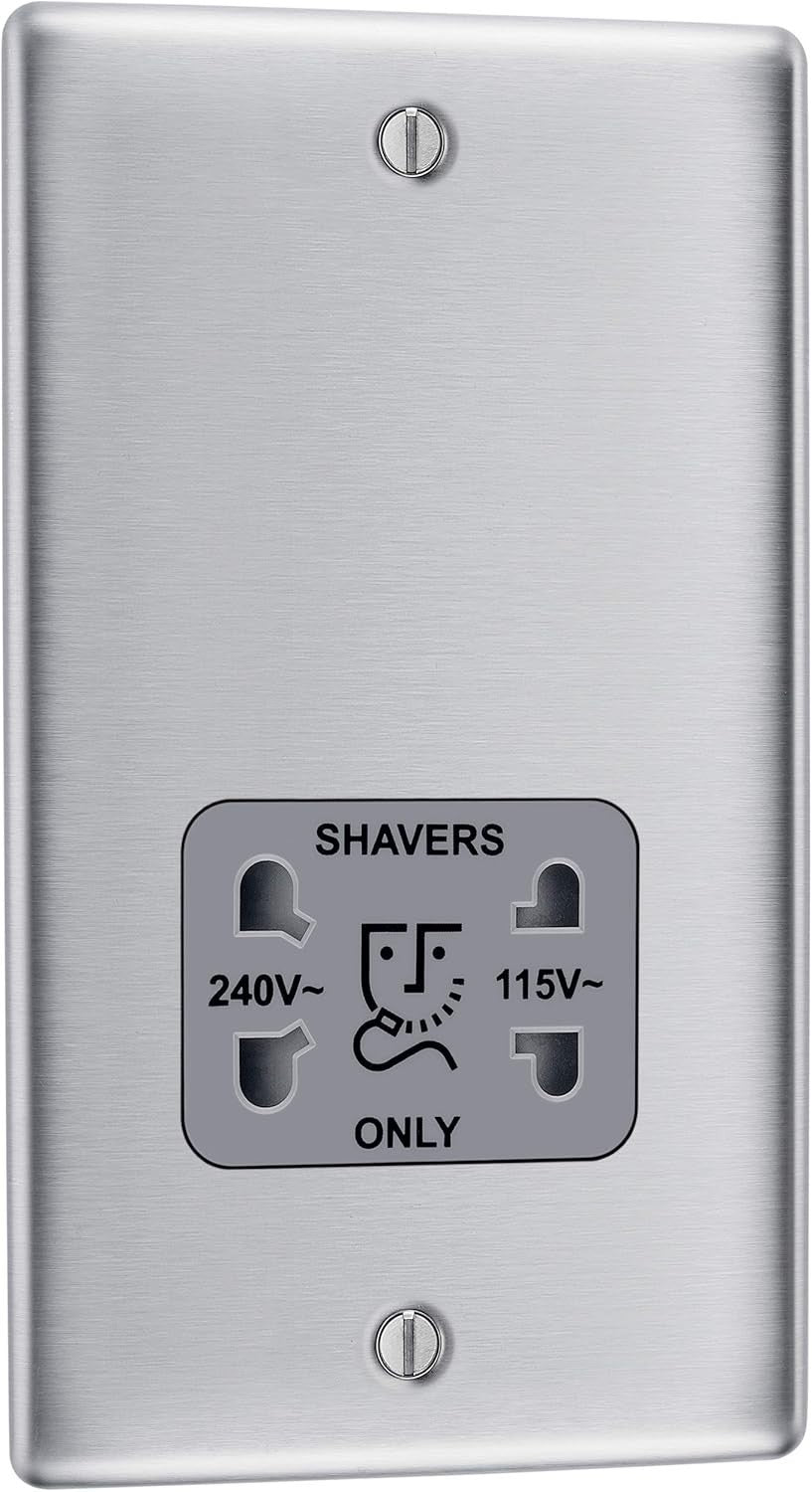 BG Electrical Dual Voltage Shaver Plug Socket Electric Toothbrush Charger New