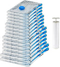 Amazon Basics Vacuum Compression Zipper Storage Bags Airtight Valve Pump New