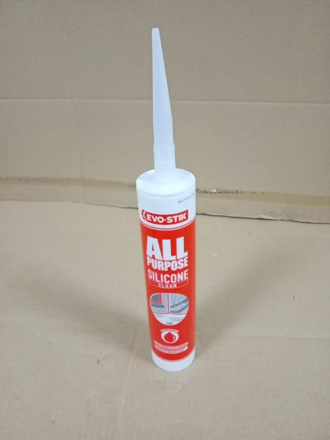 Evo Stik All Purpose Clear Silicone 280ml Shower Bathroom Sealant