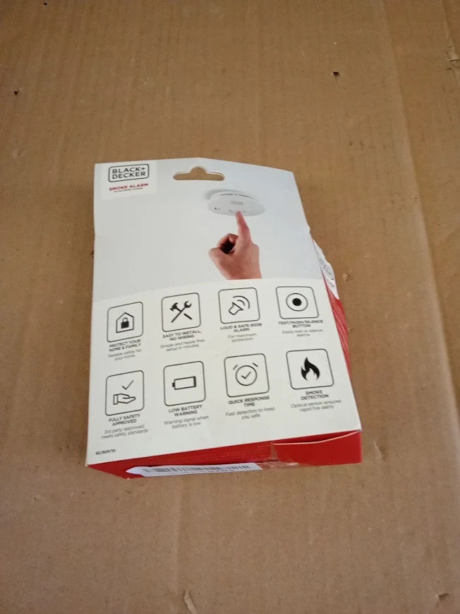 Black+Decker Smoke Alarm Home Battery Powered Easy To Install Detector New
