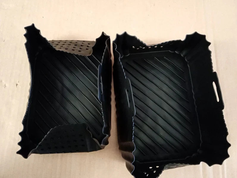 2pcs SL400UK Silicone Air Fryer Liners Open Double Stack XL 8.26x6.5x3.15in New