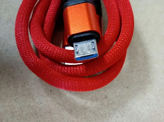 USB C Fast Charging Cable 1M Nylon Braided Type Lead Red Design Heavy Duty New