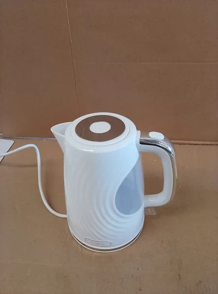 Tower T10083WHT Sonar Textured Kettle Large Window Blue Light 3000W 1.7L White