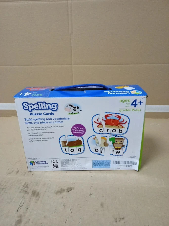 Learning Resources Spelling Puzzle Cards Pre School Readiness Self Correcting 4+