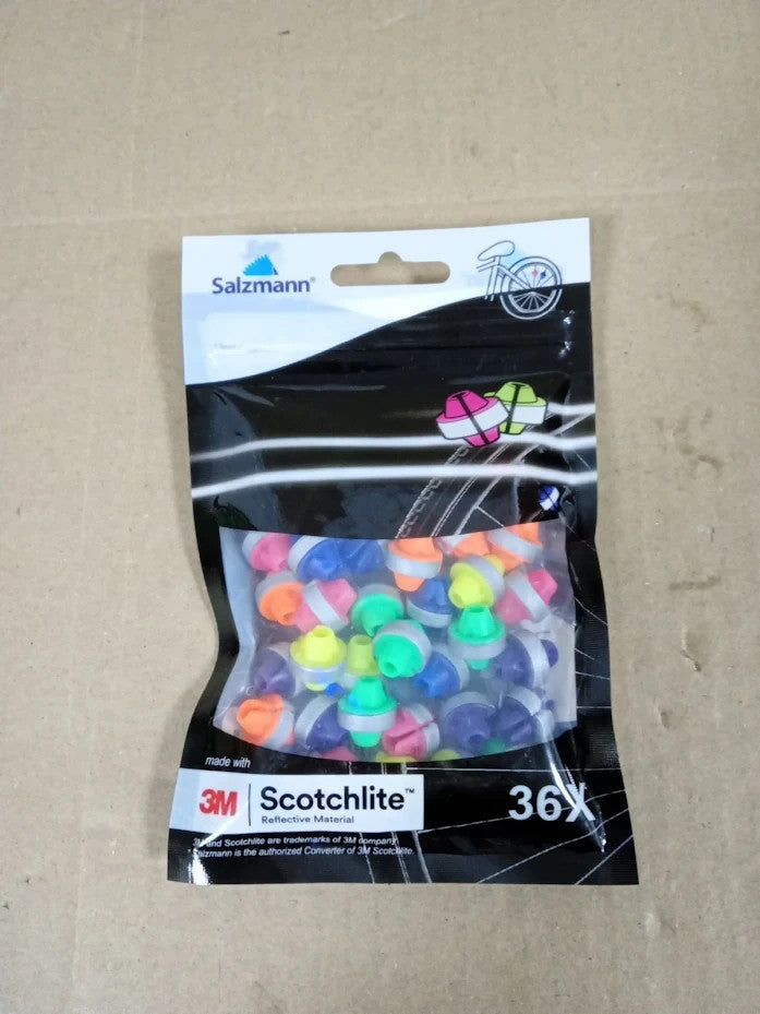 Salzmann Reflective Spoke Beads 36 Pieces 3M Scotchlite Bicycle Reflectors New