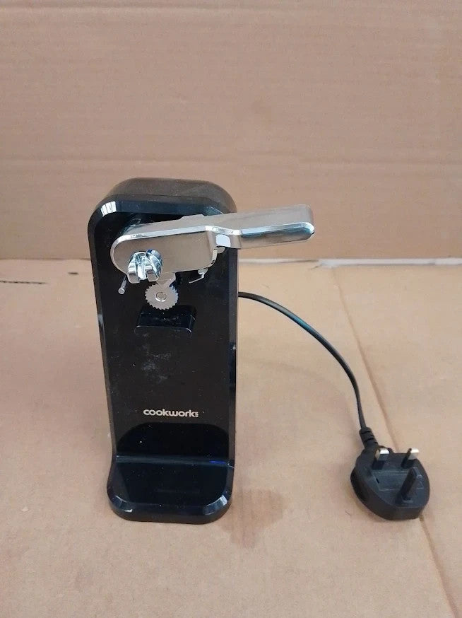 Cookworks Electric Can Opener Black Kitchen Appliance Quality Design Durable