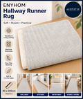 Enyhom Hallway Runner 80x200cm Beige Hallway Corridor Kitchen Washable Rugs