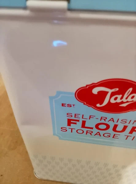 Tala Originals Self Raising Flour Storage Tin Blue 12x9.5x19cm Durable 2.19L