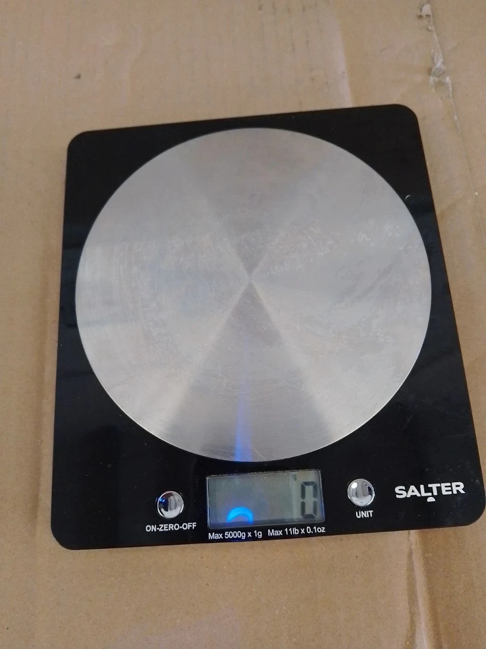 Salter Electronic Scale with Steel Platform Black Capacity 5kg LCD Display