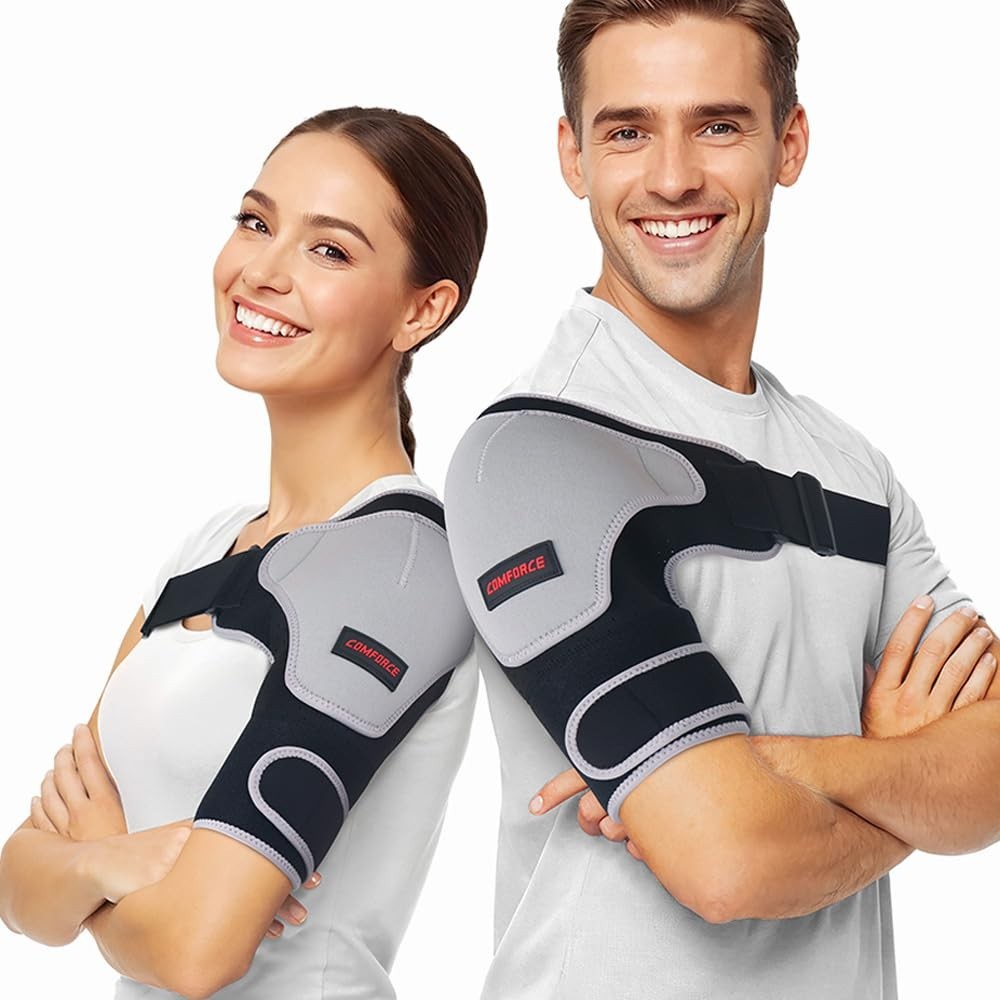 Shoulder Support Brace Unisex Cuff Adjustable Wrap Left Right One Size New
