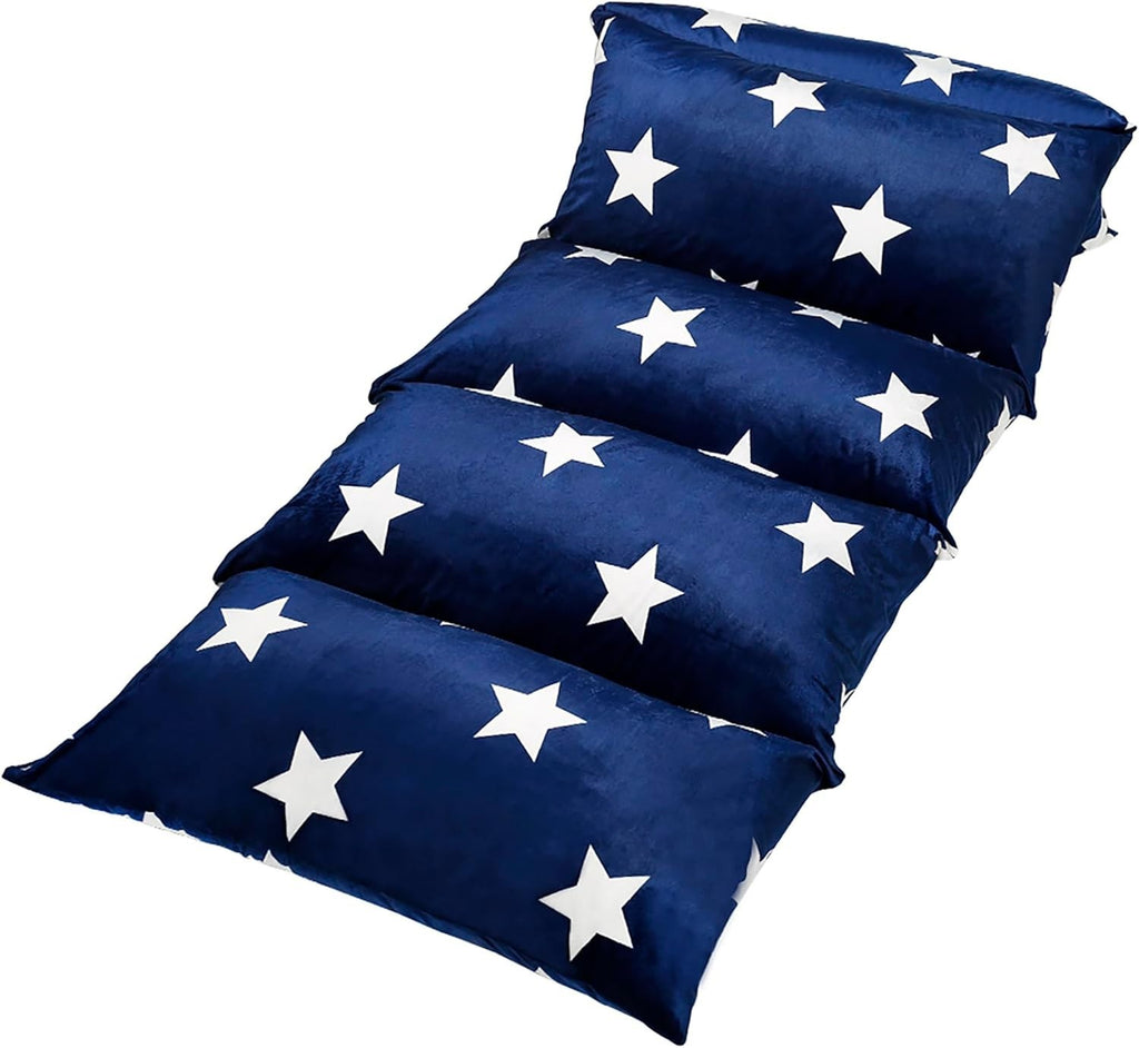 Butterfly Craze Pillow Case Mattress Bed Cover Star Navy Queen 88x26in New